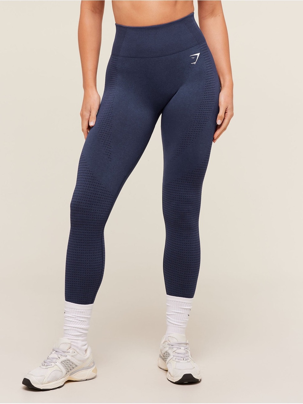Gymshark Heavy Blue/Marl Vital Regular Leggings - Size XXS